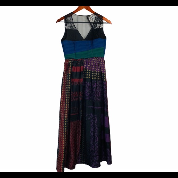 Anthropologie Niki Tlahajan Mixed Print Dress - Picture 6 of 11
